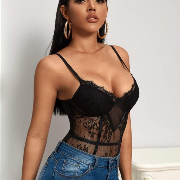 Black lingerie body suit - Picture 2 of 5